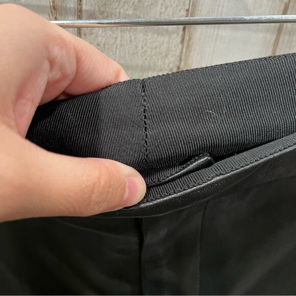 SEA New York Black Lambskin Leather Slim Leg Ankle Pants NO SIZE TAG - Picture 4 of 10